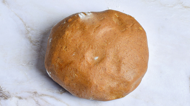 A ball of gingerbread dough