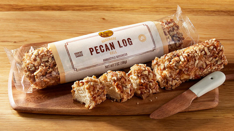 pecan log cut up