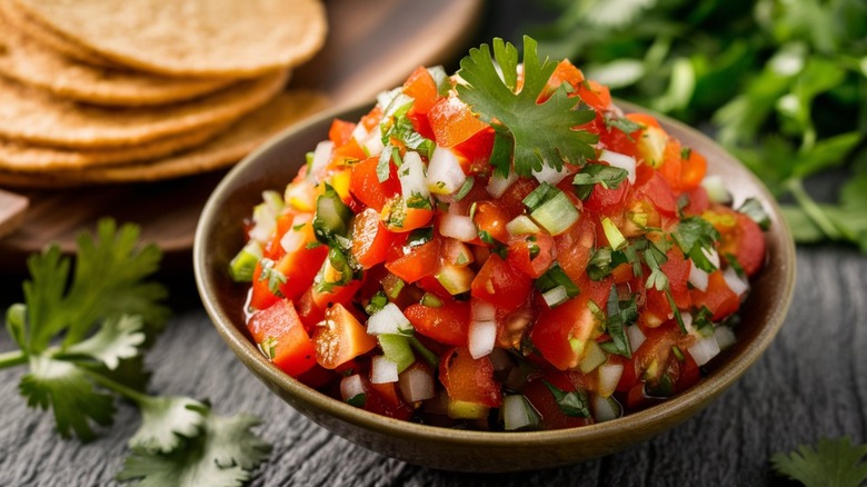 Bowl of fresh salsa