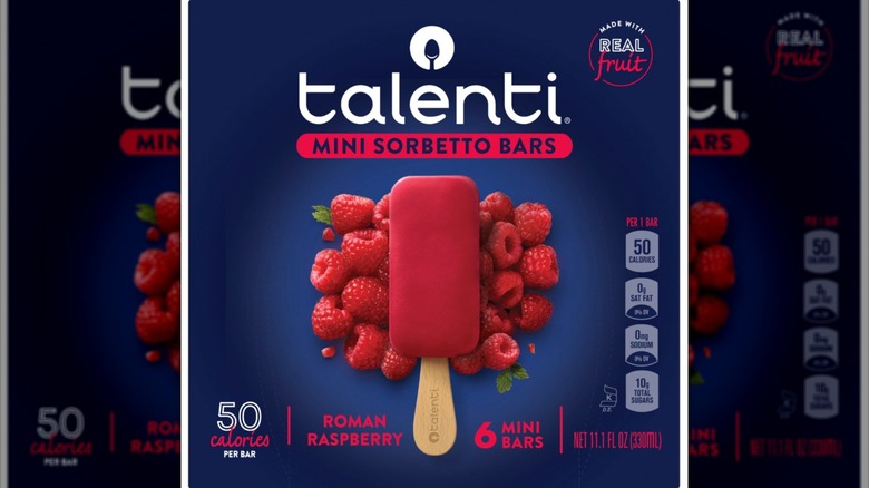 box of Talenti raspberry bars