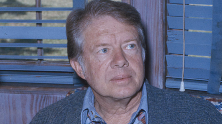 President Jimmy Carter in casual clothing