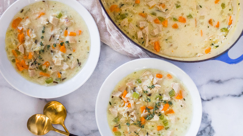 Turkey and rice soup