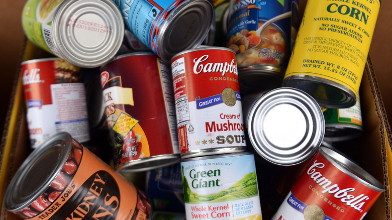 collection of canned food