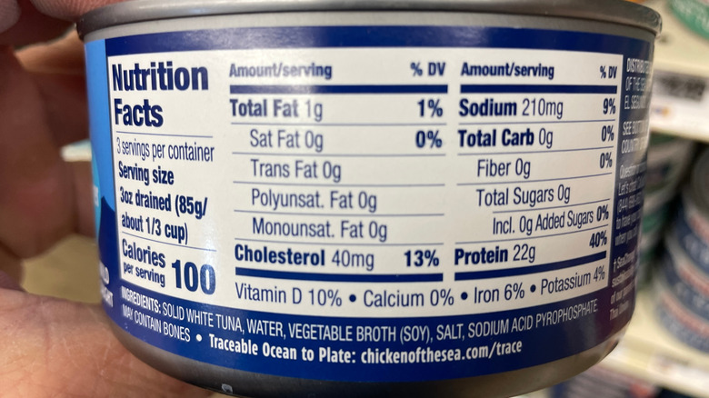 canned food label