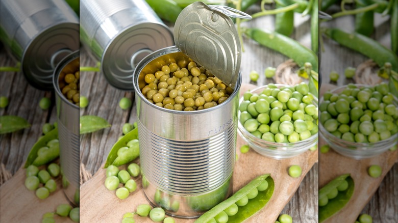 open can of peas