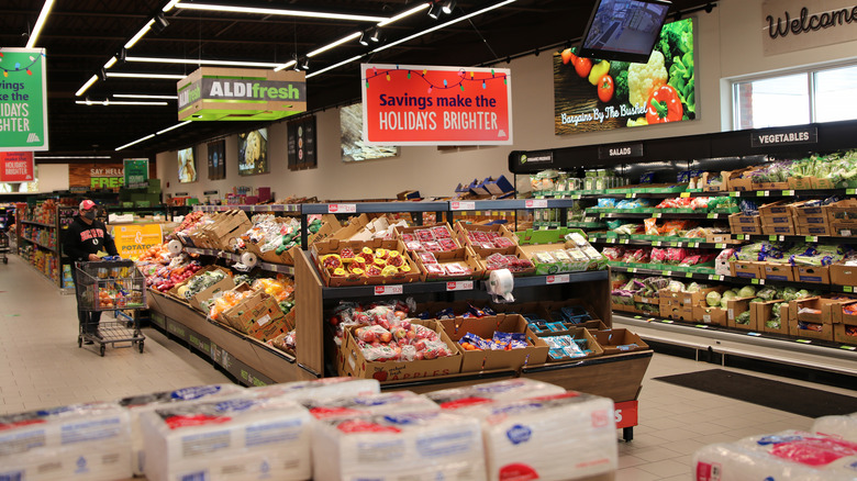 Inside of an Aldi store