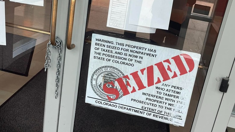 Colorado Seized property sign