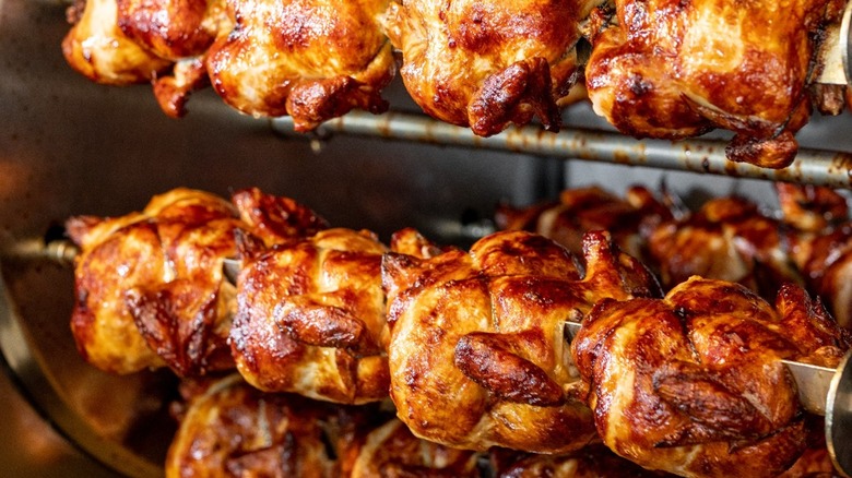 rotisserie chickens at Boston Market