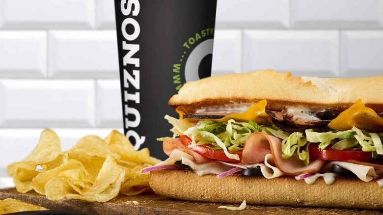 Quiznos sub chips drink