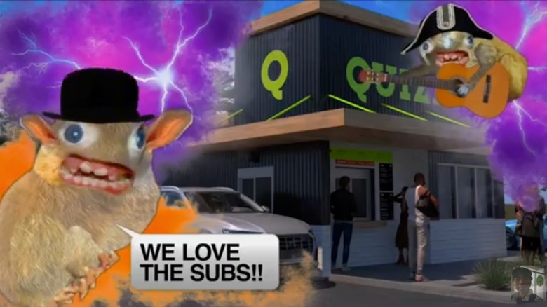 Quiznos Spongmonkey ad screenshot