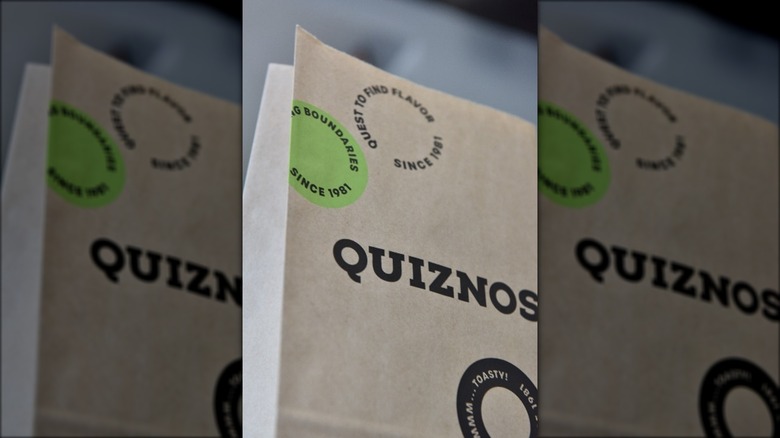 Quiznos paper bag