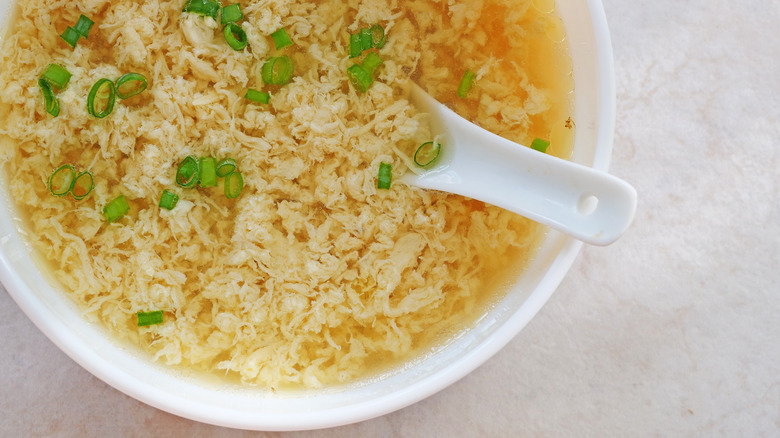 Bowl of egg drop soup