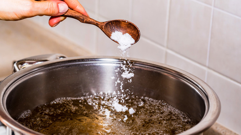 Broth with added salt