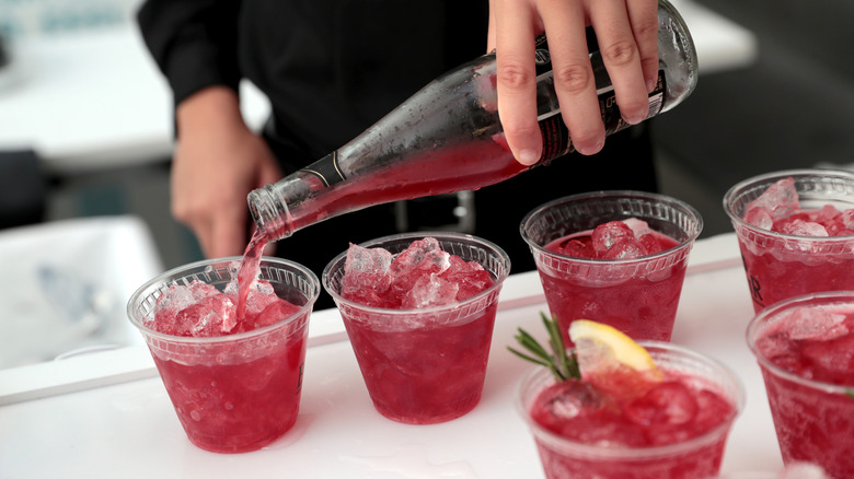 A bartender serving up mocktails