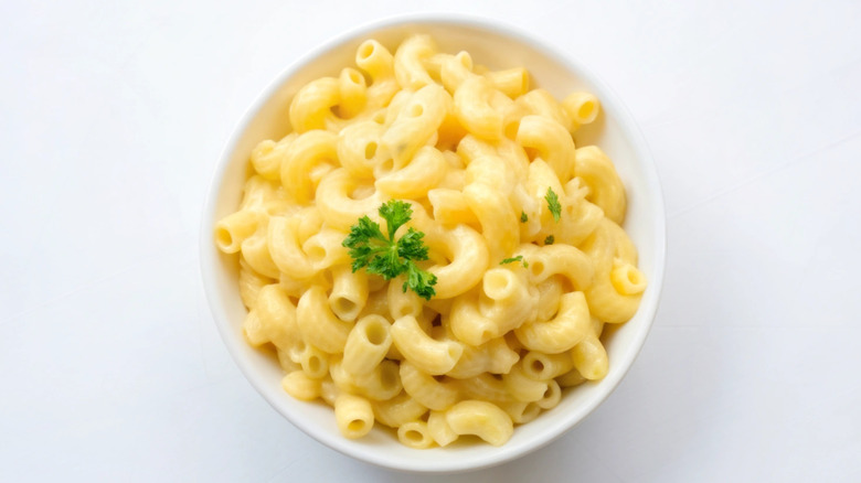 A bowl of mac and cheese