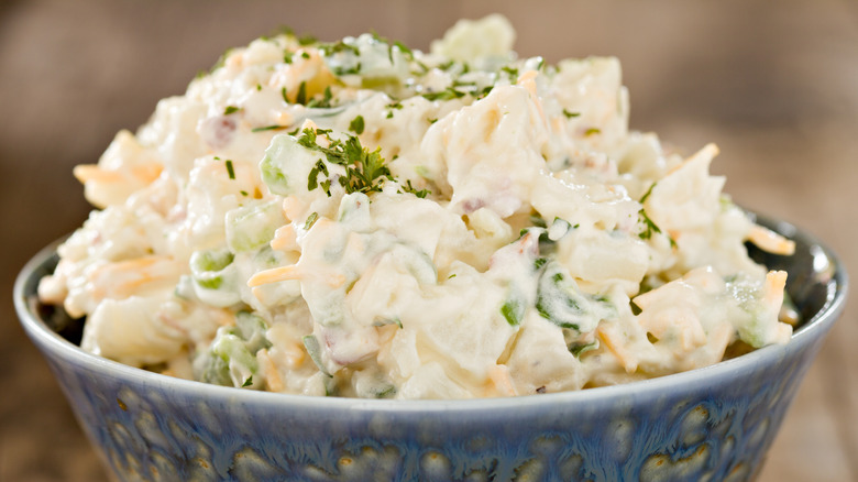 Potato salad in a bowl