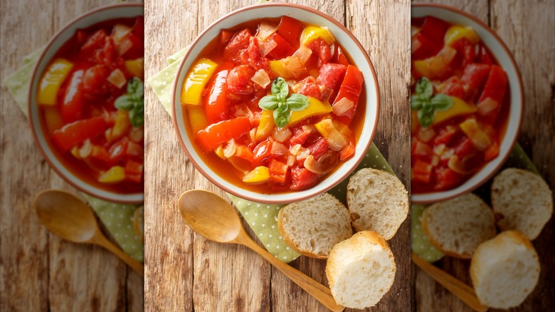 stewed tomatoes and peppers