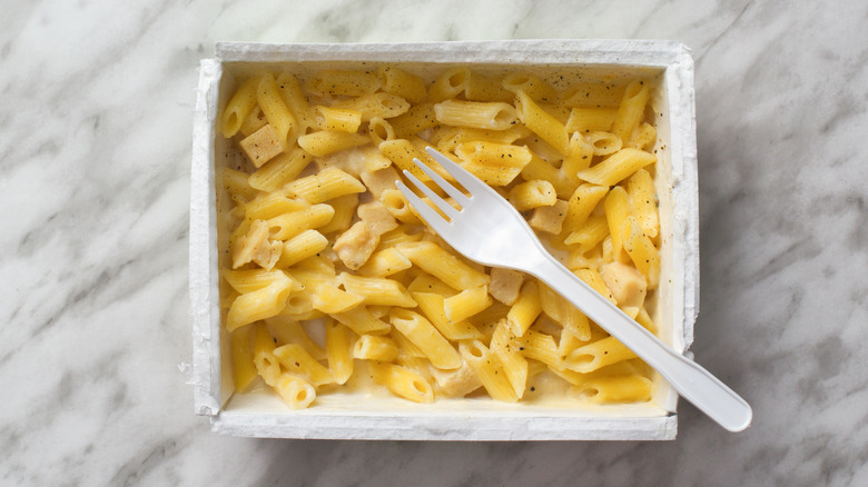 tray of frozen pasta