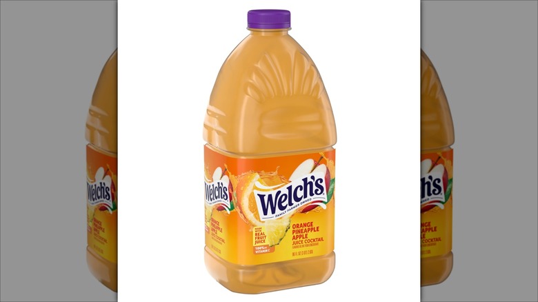 Bottle of orange pineapple apple juice