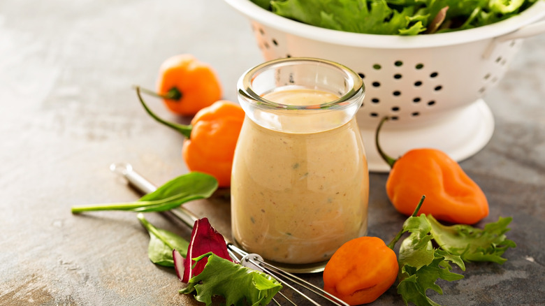 sriracha ranch dressing and salad