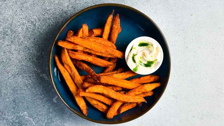 sweet potato fries on plate