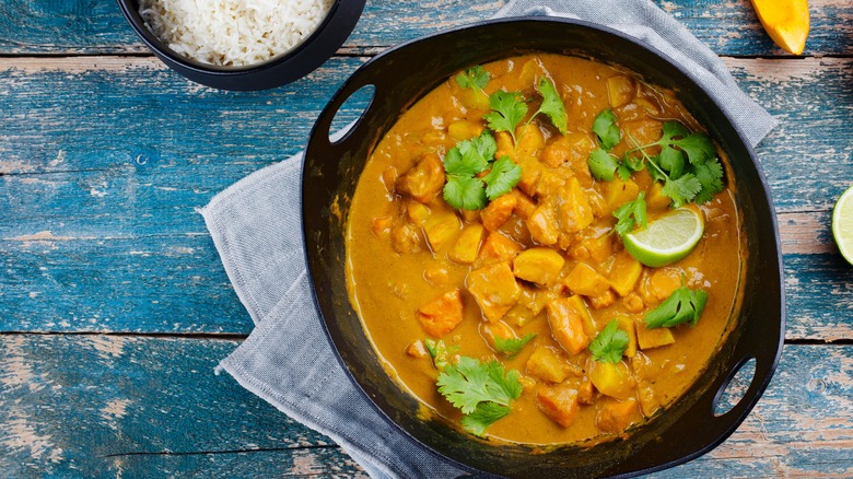 sweet potato curry in bowl