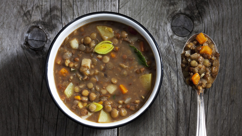 Bowl of lentil soup