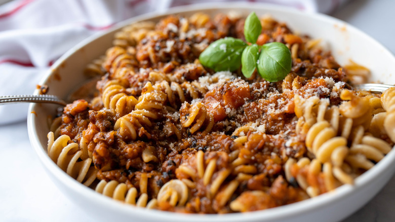 Pasta with lentils