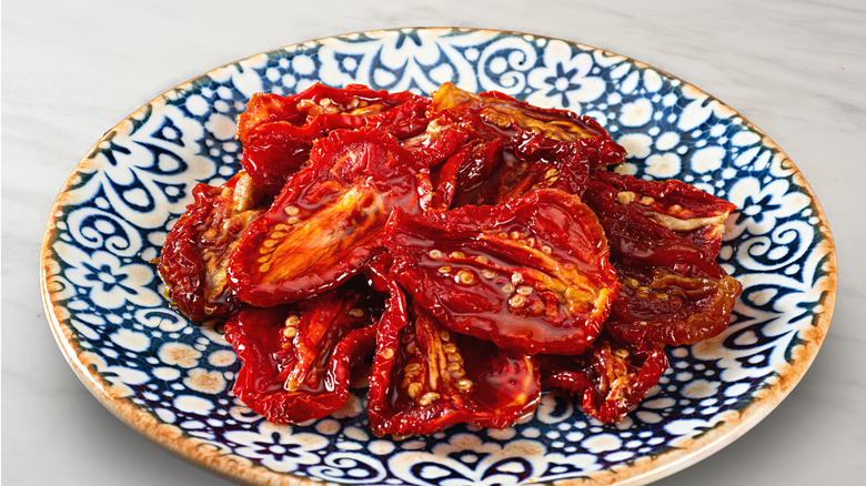 sun-dried tomatoes on plate