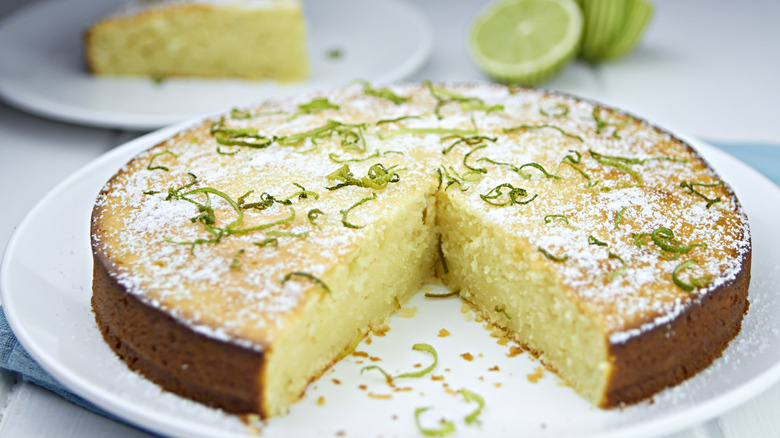 A lime olive oil cake