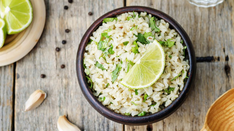 Bowl of cilantro-lime rice