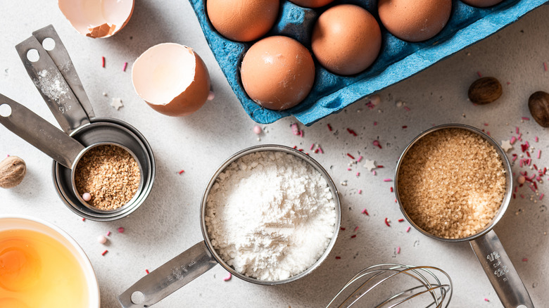 baking ingredients and utensils