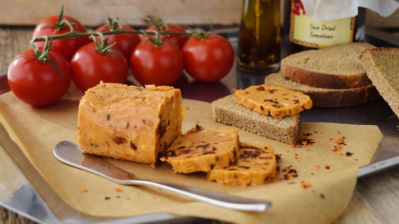 tomato butter on parchment