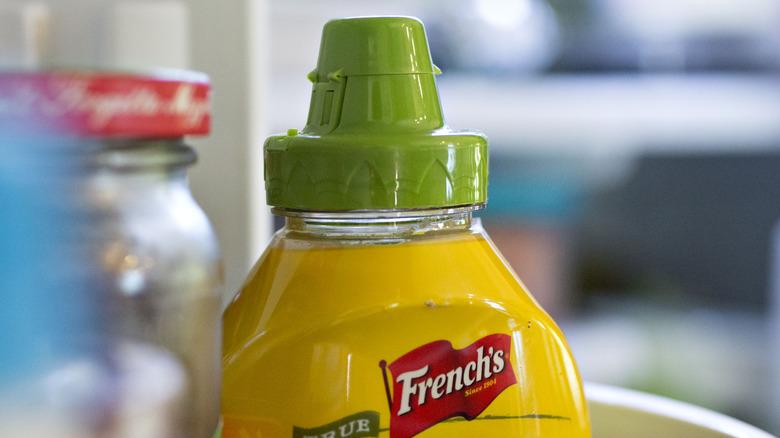 Lid of French's mustard bottle