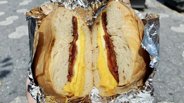 bacon, egg, and cheese sandwich