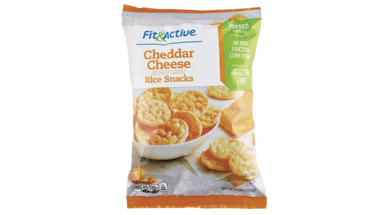 Fit and Active cheddar cheese rice snacks bag