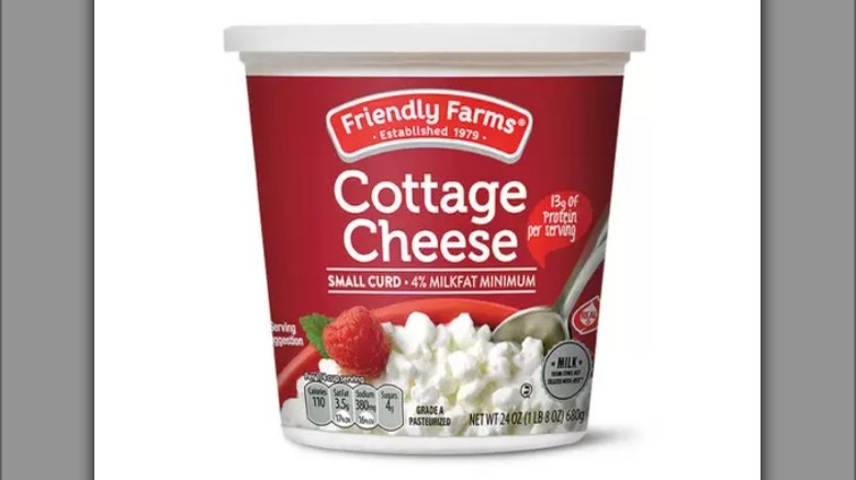 Friendly Farms Cottage Cheese container