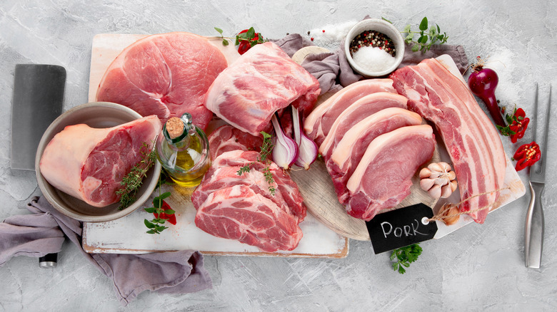 raw pork assortment
