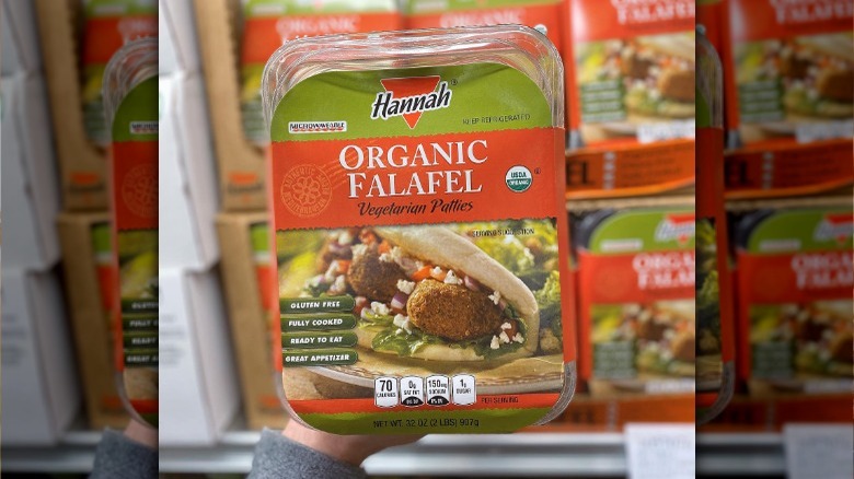 Package of organic falafel at Costco