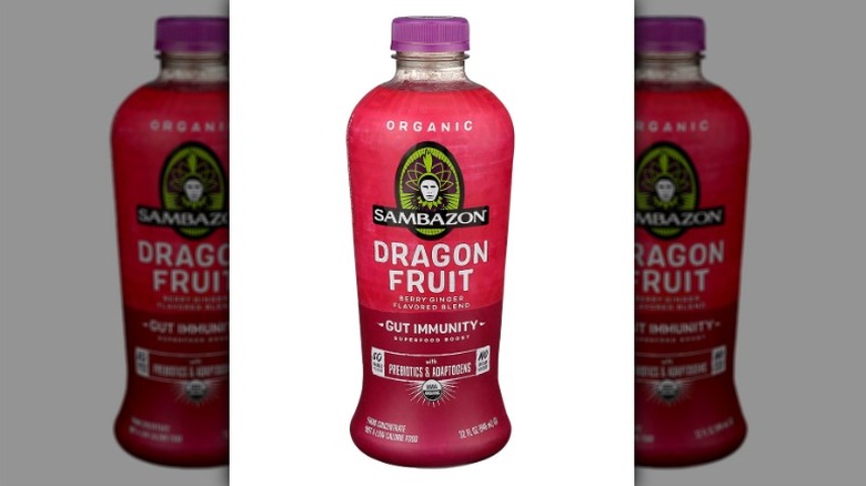 bottle of Sambazon Dragon fruit juice