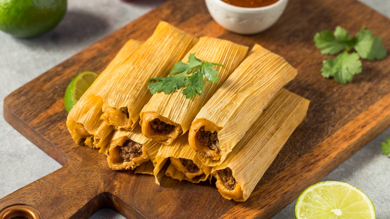 beef cornmeal tamales