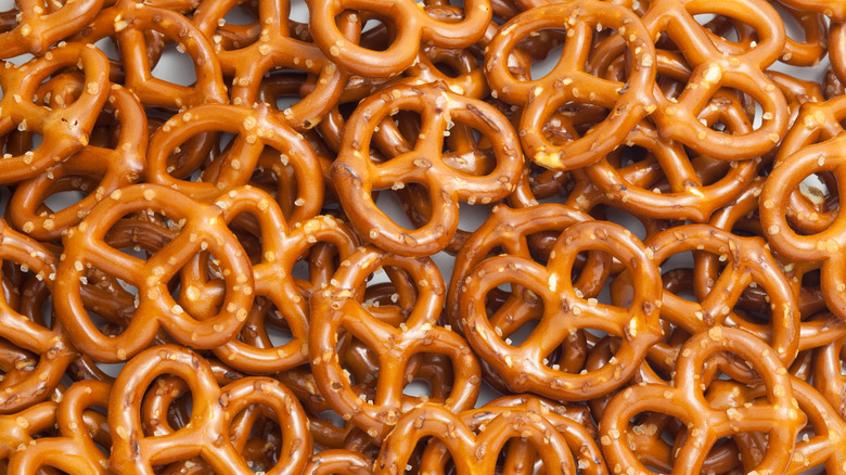 Close-up of pretzels