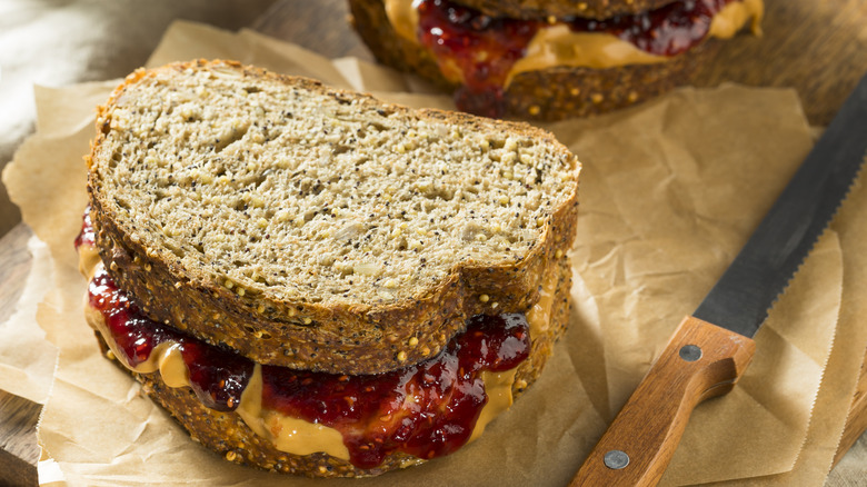 peanut butter and jelly sandwiches