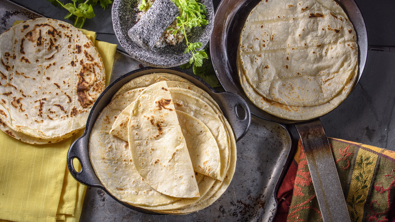 piles of tortillas