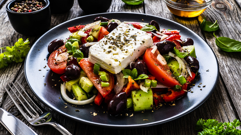 Greek salad with feta