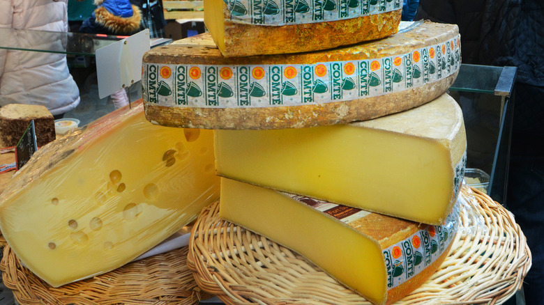 large blocks of comté cheese