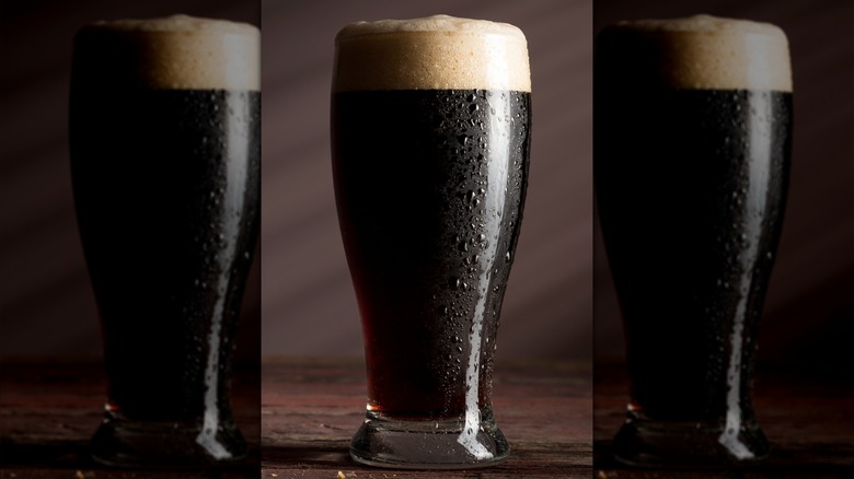 Glass of stout beer