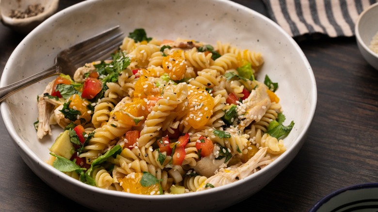 Mandarin chicken pasta salad