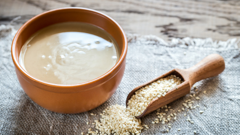 Bowl of tahini