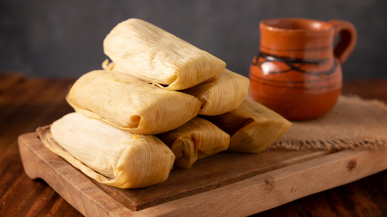 A pile of tamales